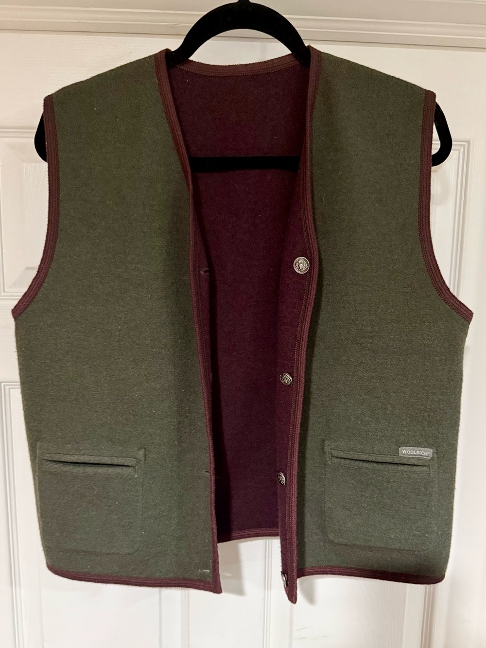 Vintage Woolrich Reversible Wool Vest